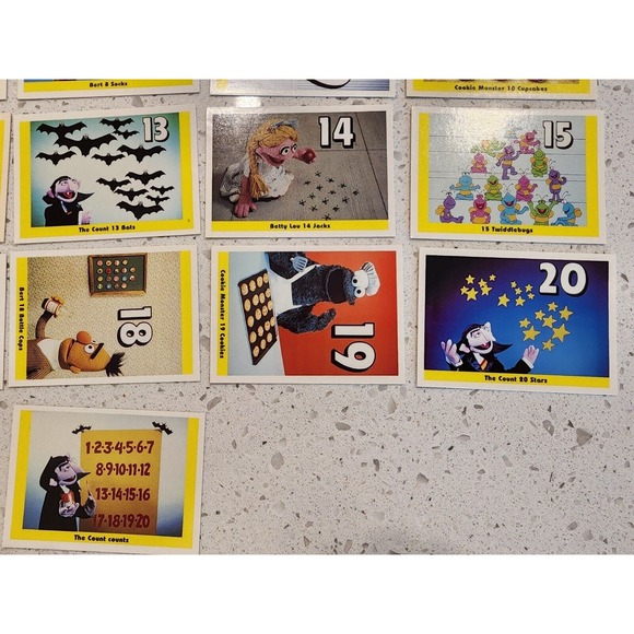 Sesame Street Vintage 1992 Trading Cards 1-21 The Count Counts Oscar Burt Ernie - Picture 6 of 11